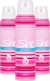 She Is Pretty Pudrasız Ter Önleyici Sprey Kadın Deodorant 3x150 ml