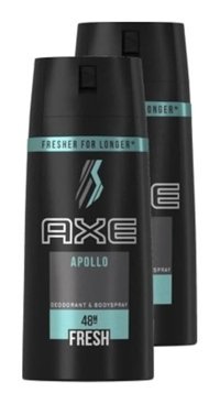 Axe Apollo Pudrasız Ter Önleyici Antiperspirant Sprey Erkek Deodorant 2x150 ml