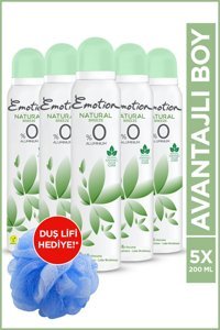 Emotion Natural Breeze Pudrasız Ter Önleyici Organik Sprey Kadın Deodorant 5x200 ml