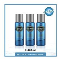Brut Sport Style Pudrasız Ter Önleyici Sprey Erkek Deodorant 3x200 ml