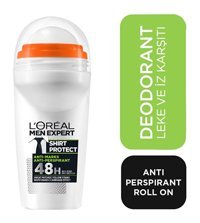 L'Oreal Paris Expert Shirt Protect Pudrasız Ter Önleyici Antiperspirant Roll-On Erkek Deodorant 50 ml