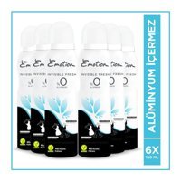 Emotion Black & White Invisible Fresh Black & White Pudrasız Ter Önleyici Sprey Kadın Deodorant 6x150 ml
