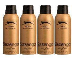 Slazenger Active Sport Gold Pudrasız Ter Önleyici Sprey Erkek Deodorant 4x150 ml