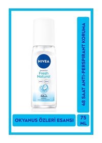 Nivea Natural Fresh Pump Pudrasız Ter Önleyici Organik Sprey Kadın Deodorant 75 ml