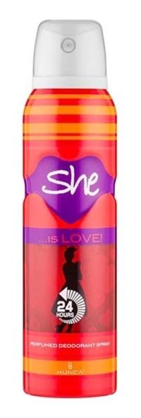 She Is Love Pudrasız Ter Önleyici Sprey Kadın Deodorant 6x150 ml