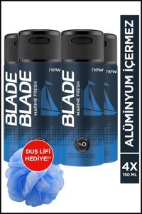 Blade Marine Fresh Pudrasız Ter Önleyici Antiperspirant Sprey Erkek Deodorant 4x150 ml