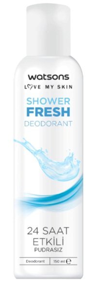 Watsons Shower Fresh Pudralı Ter Önleyici Sprey Kadın Deodorant 150 ml