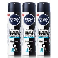 Nivea Black&White Invisible Fresh Pudrasız Ter Önleyici Antiperspirant Sprey Erkek Deodorant 3x150 ml