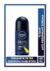 Nivea Deep Extreme Maxxtech Pudrasız Ter Önleyici Antiperspirant Roll-On Erkek Deodorant 50 ml