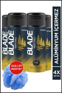 Blade Deep Chill Pudrasız Ter Önleyici Antiperspirant Sprey Erkek Deodorant 4x150 ml