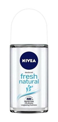 Nivea Natural Fresh Pudrasız Ter Önleyici Organik Antiperspirant Roll-On Kadın Deodorant 25 ml
