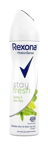Rexona Fresh Blue Bambu & Aloe Pudralı Ter Önleyici Antiperspirant Sprey Kadın Deodorant 150 ml