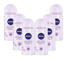 Nivea Double Effect Pudrasız Ter Önleyici Antiperspirant Roll-On Kadın Deodorant 6x50 ml