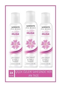 Watsons Classy Pudrasız Ter Önleyici Sprey Kadın Deodorant 3x150 ml