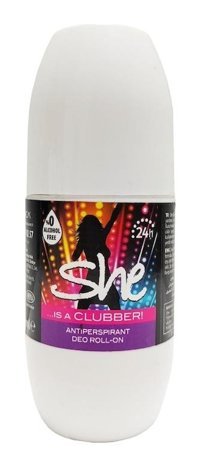 She Is Clubber Pudrasız Ter Önleyici Antiperspirant Roll-On Kadın Deodorant 50 ml