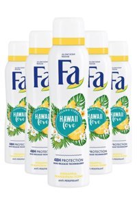 Fa Hawaii Love Pudralı Ter Önleyici Antiperspirant Sprey Kadın Deodorant 5x150 ml