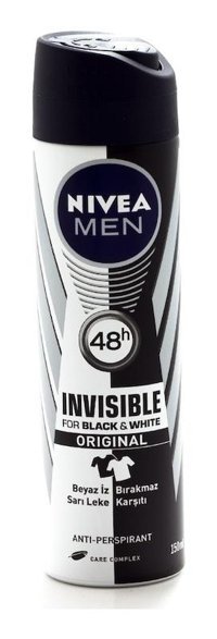 Nivea Black&White Invisible Power Pudrasız Ter Önleyici Antiperspirant Sprey Erkek Deodorant 150 ml