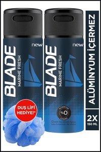 Blade Marine Fresh Pudrasız Ter Önleyici Antiperspirant Sprey Erkek Deodorant 2x150 ml