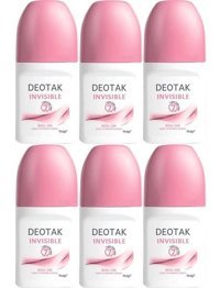 Deotak Invisible Pudrasız Roll-On Kadın Deodorant 6x35 ml