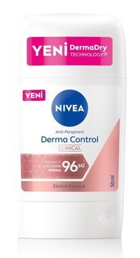 Nivea Derma Control Clinical Pudrasız Ter Önleyici Antiperspirant Stick Kadın Deodorant 50 ml
