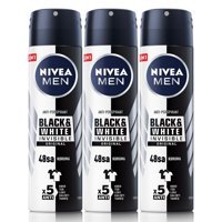 Nivea Black&White Invisible Original Pudrasız Ter Önleyici Antiperspirant Sprey Erkek Deodorant 3x150 ml