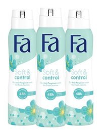 Fa Soft & Control Pudrasız Ter Önleyici Antiperspirant Sprey Kadın Deodorant 3x150 ml