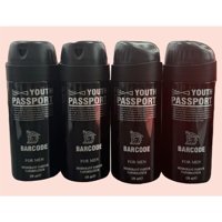 Youth Passport Barcode Pudrasız Ter Önleyici Sprey Erkek Deodorant 4x150 ml