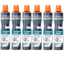 L'Oreal Paris Magnesium Defense Hipoalerjenik Pudrasız Ter Önleyici Sprey Erkek Deodorant 6x150 ml