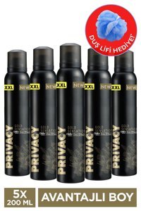 Privacy Gold Sensetion Pudrasız Sprey Erkek Deodorant 5x200 ml