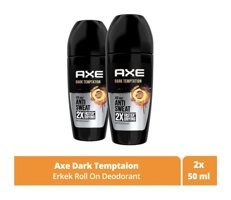 Axe Dark Temptation Pudralı Antiperspirant Roll-On Erkek Deodorant 2x50 ml