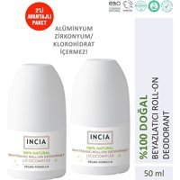 Incia Whitening Pudrasız Ter Önleyici Organik Roll-On Kadın Deodorant 2x50 ml