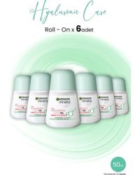 Garnier Mineral Hyaluronik Bakım Pudrasız Ter Önleyici Antiperspirant Roll-On Kadın Deodorant 6x150 ml