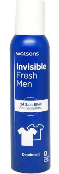 Watsons Black & White Invisible Fresh Pudralı Ter Önleyici Antiperspirant Sprey Erkek Deodorant 150 ml
