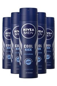 Nivea Cool Kick Pudrasız Ter Önleyici Antiperspirant Sprey Erkek Deodorant 5x150 ml