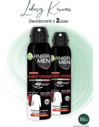 Garnier 48 Saat Lekesiz Koruma Pudrasız Ter Önleyici Antiperspirant Sprey Erkek Deodorant 2x150 ml