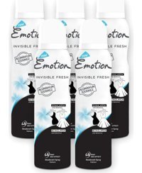 Emotion Black & White Invisible Fresh Black & White Pudrasız Ter Önleyici Sprey Kadın Deodorant 5x150 ml