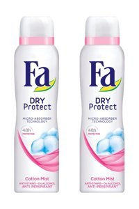 Fa Dry Protect Pudralı Ter Önleyici Antiperspirant Sprey Kadın Deodorant 2x150 ml