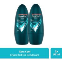 Rexona Xtra Cool Üstün Koruma Pudrasız Ter Önleyici Antiperspirant Roll-On Erkek Deodorant 2x50 ml
