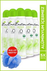 Emotion Detox Fresh Pudrasız Ter Önleyici Sprey Kadın Deodorant 5x150 ml