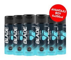 Blade Cool Fresh Pudrasız Ter Önleyici Antiperspirant Sprey Erkek Deodorant 6x200 ml