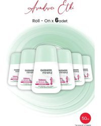 Garnier Mineral Termal Koruma Pudralı Ter Önleyici Antiperspirant Roll-On Kadın Deodorant 6x150 ml