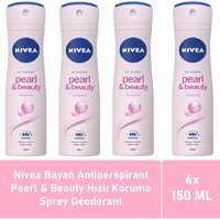 Nivea Pearl & Beauty Pudralı Ter Önleyici Antiperspirant Sprey Kadın Deodorant 4x150 ml