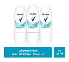Rexona Shower Fresh Pudralı Ter Önleyici Antiperspirant Roll-On Kadın Deodorant 3x20 ml