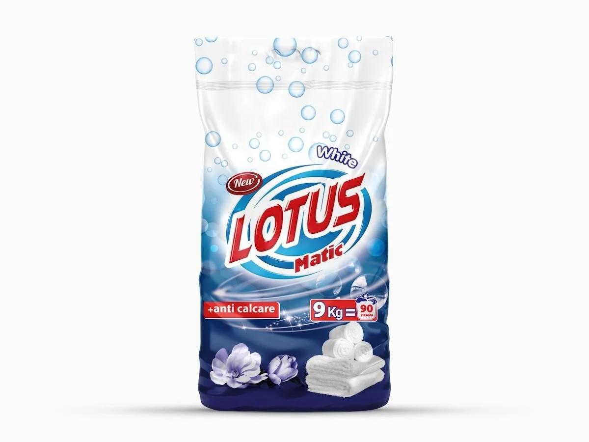 Lotus Matik Beyazlar İçin 90 Yıkama Toz Deterjan 9 kg