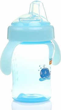 Baby Plus Akıtmaz Kulplu 6 Ay+ 240 ml Alıştırma Bardağı Mavi