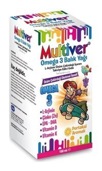 Multiver Portakal Aromalı Omega 3 Şurup 150 ml