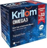 Krilom Omega 3 Balık Yağı Kapsül 1900 mg 100 Adet