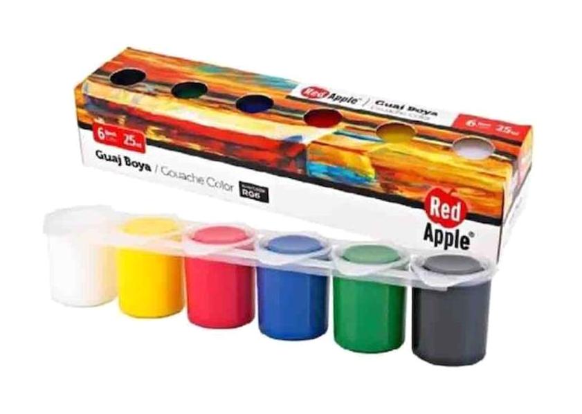 Red Apple Çok Renkli 16x25 ml Guaj Boya Seti