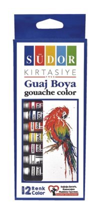 Südor Çok Renkli 12x9 ml Guaj Boya Seti