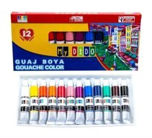 Südor My54 Tüp Çok Renkli 12x9 ml Guaj Boya Seti